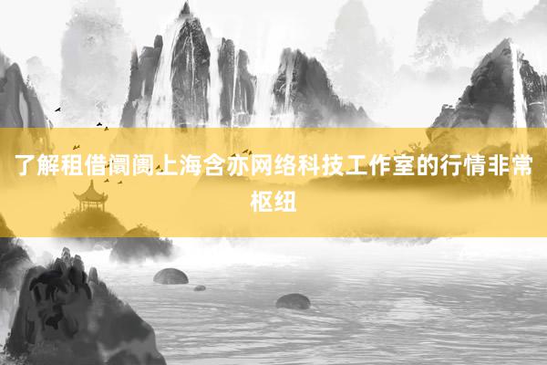 了解租借阛阓上海含亦网络科技工作室的行情非常枢纽